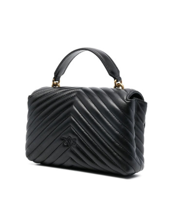 Сумка PINKO Love Lady Puff Mini 100044 в стеганной коже с золотистой фурнитурой черная