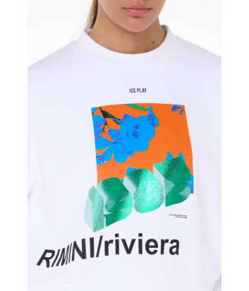 Белый свитшот ICE PLAY E031 6323 1101 с ярким принтом
