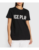 Черная футболка ICE PLAY F021 P400 9000 с большим логотипом