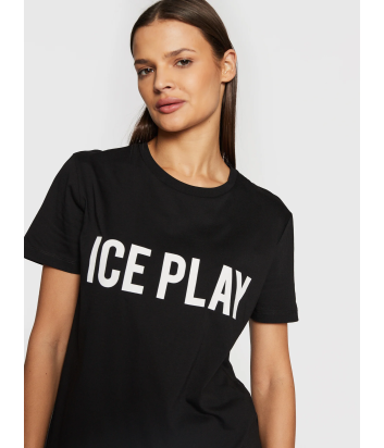 Черная футболка ICE PLAY F021 P400 9000 с большим логотипом