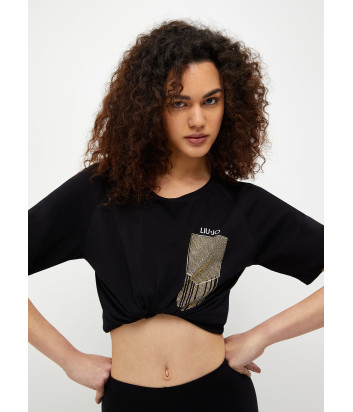 Футболка LIU JO TA3091 J5923 черная с декором