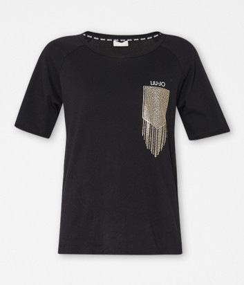 Футболка LIU JO TA3091 J5923 черная с декором