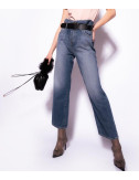 Укороченные джинсы-бойфренды PINKO 100114 A0HG синие