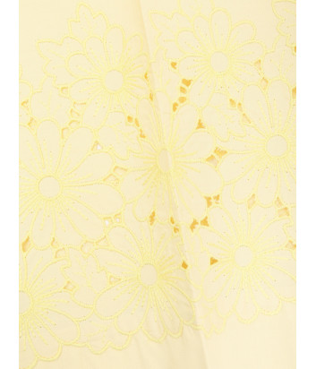 Брюки из хлопка P.A.R.O.S.H. Christel D232211 с перфорацией желтые