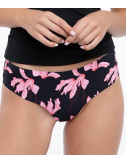 Бразилианки JULIMEX Tanga Cyclamen черные с цветочным принтом