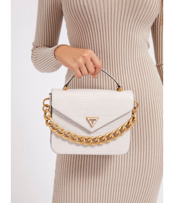 Сумка GUESS Retour HWCG8664200 с тиснением под крокодила белая