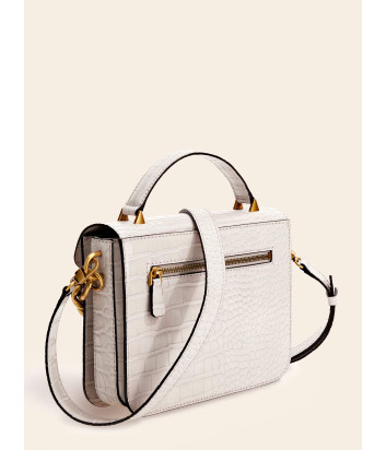 Сумка GUESS Retour HWCG8664200 с тиснением под крокодила белая