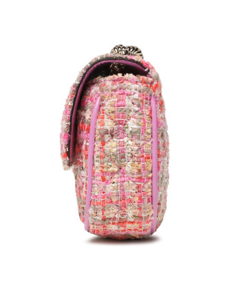 Маленькая твидовая сумочка GUESS Spark HWTZ8700780 на цепочке розовая