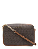 Сумка через плечо MICHAEL KORS Jet Set 32F1GJ6C7B с фирменным принтом коричневая