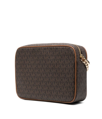 Сумка через плечо MICHAEL KORS Jet Set 32F1GJ6C7B с фирменным принтом коричневая
