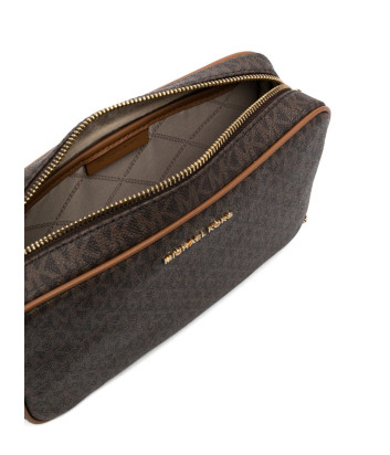 Сумка через плечо MICHAEL KORS Jet Set 32F1GJ6C7B с фирменным принтом коричневая