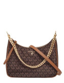 Нейлоновая сумка через плечо MICHAEL KORS Jet Set Charm 32R3GT9C8B коричневая с принтом
