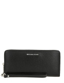 Кожаное портмоне на молнии MICHAEL KORS Jet Set Continental 34F9SM9E9L черное