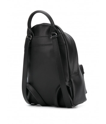 Кожаный рюкзак KARL LAGERFELD Ikonik 205W3090 с металлическим значком черный