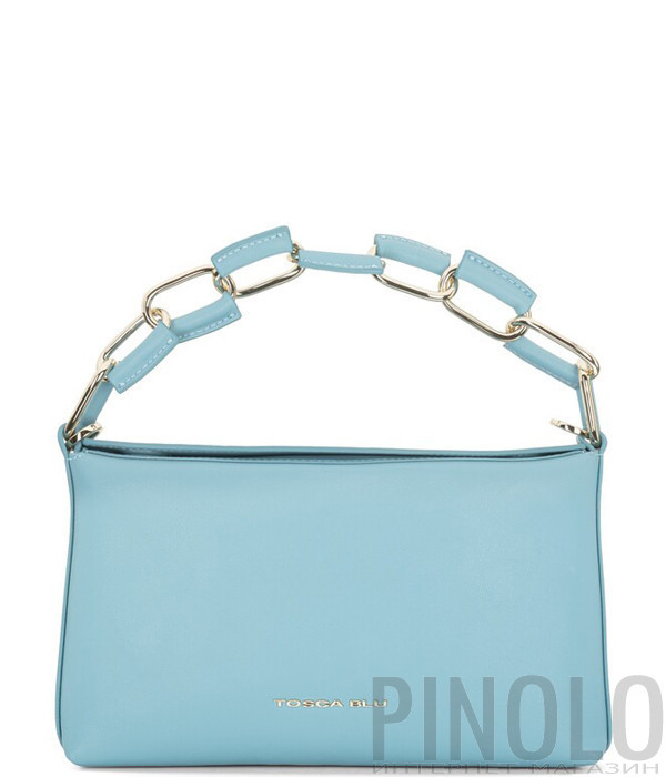 Кожаная сумка через плечо TOSCA BLU Emily TS23IB332 голубая