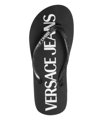 Вьетнамки VERSACE Jeans Couture 74VA3SQ7 черные с логотипом