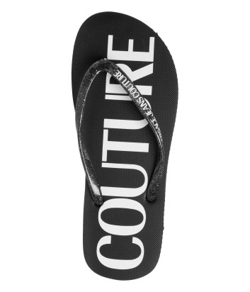 Вьетнамки VERSACE Jeans Couture 74VA3SQ7 черные с логотипом