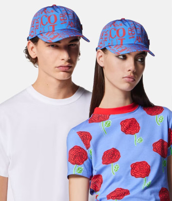 Бейсболка VERSACE Jeans Couture 74VAZK17 с принтом логотипа синяя