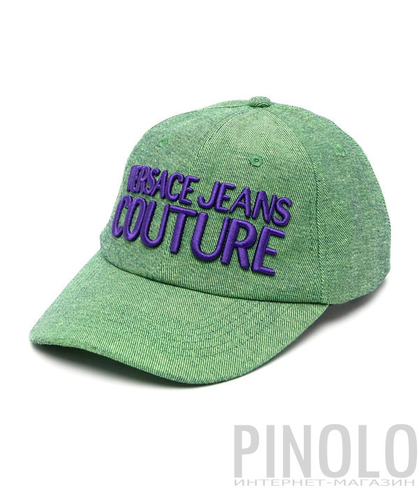 Бейсболка VERSACE Jeans Couture 74VAZK28 с вышитым логотипом зеленая