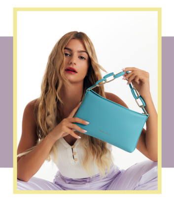 Кожаная сумка через плечо TOSCA BLU Emily TS23IB332 голубая