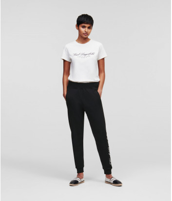Спортивные брюки KARL LAGERFELD 231W1050 с логотипом черные