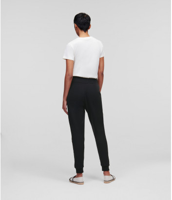 Спортивные брюки KARL LAGERFELD 231W1050 с логотипом черные
