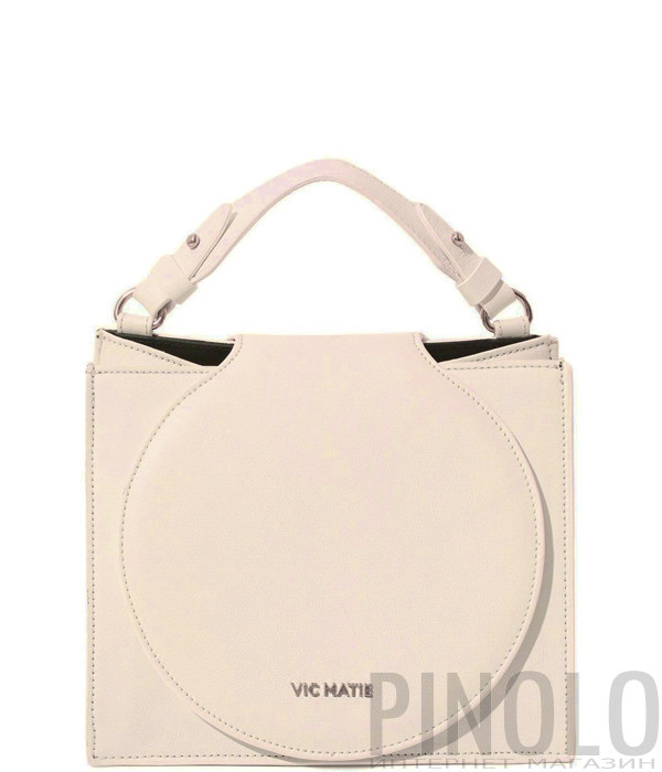 Квадратная сумка VIC MATIE 1B0182T в гладкой коже молочная - купить в ...