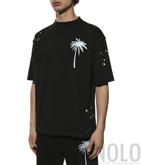 Футболка COMME des FUCKDOWN CDFU1558 с принтом Los Angeles черная Футболка COMME des FUCKDOWN CDFU1558 с принтом Los Angeles черная