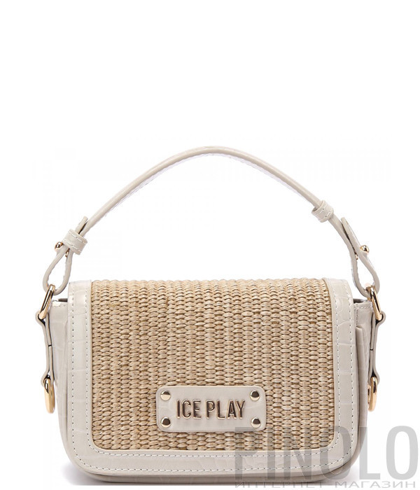 Плетенная сумка ICE PLAY 7229 6934 1158 бежево-золотистая