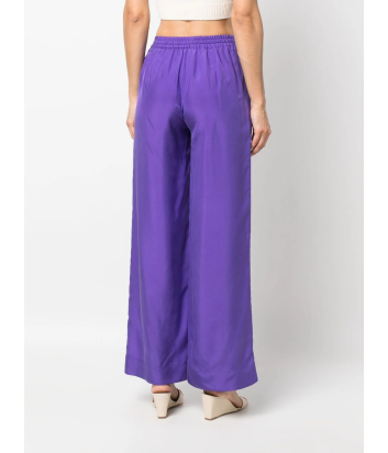 Широкие шелковые брюки P.A.R.O.S.H. Sunny23 D230664 фиолетовые