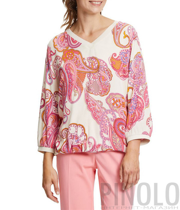 Блуза BETTY BARCLAY 8544 1906 белая с ярким принтом