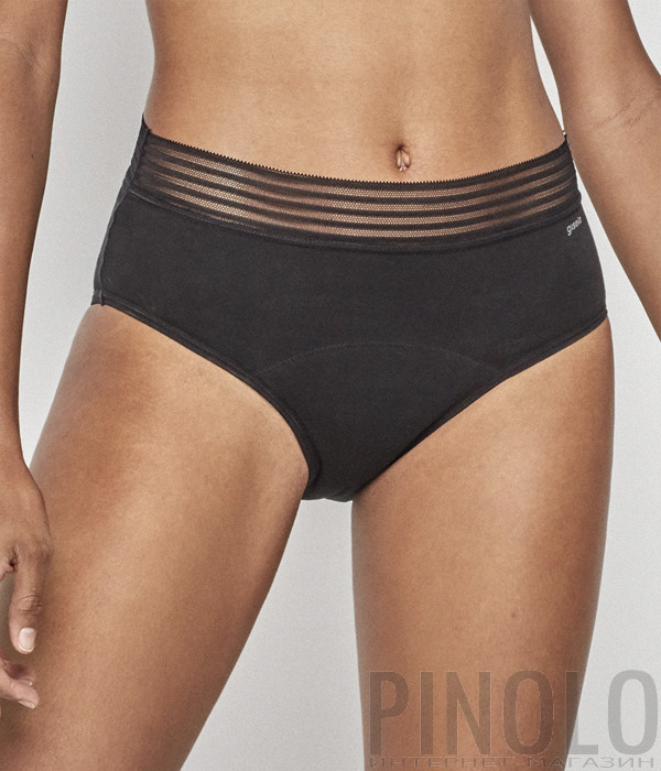 Трусики с завышенной талией GISELA Undies 10236 для использования в критические дни черные