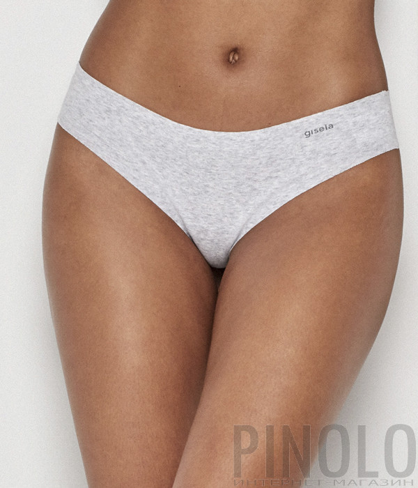 Беcшовные трусики-бразилианы GISELA Undies 10234 серые