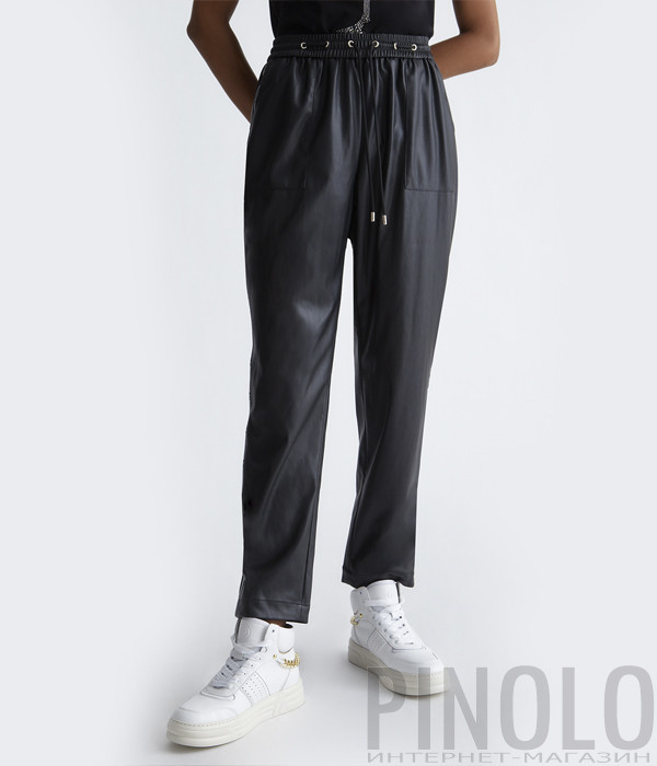Брюки LIU JO TF3275 E0392 эластичный пояс с кулиской черные