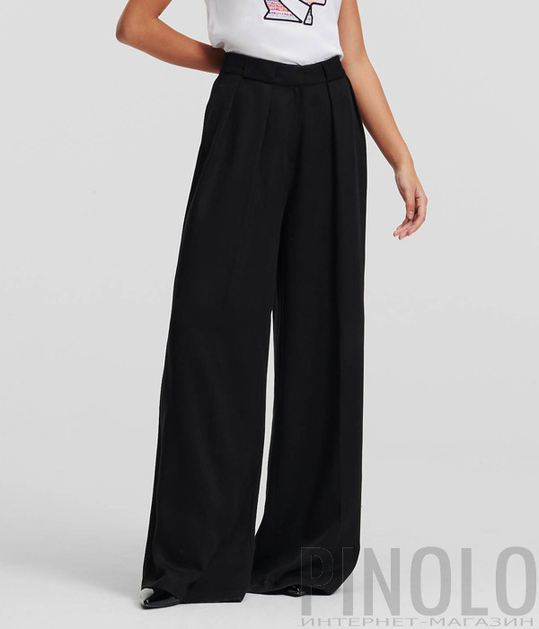 Широкие брюки KARL LAGERFELD 235W1003 черные Широкие брюки KARL LAGERFELD 235W1003 черные