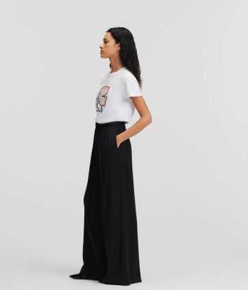 Широкие брюки KARL LAGERFELD 235W1003 черные Широкие брюки KARL LAGERFELD 235W1003 черные