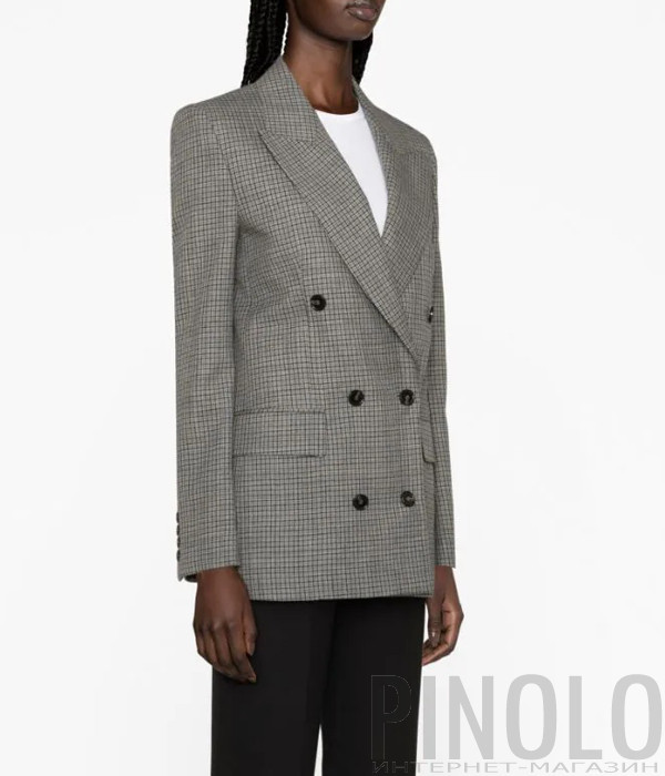 Пиджак MSGM 3541MDG03 серый в клетку