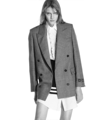 Пиджак MSGM 3541MDG03 серый в клетку