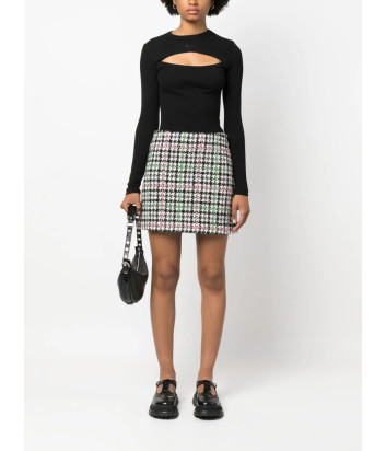 Топ в рубчик MSGM 3541MDM83 с вышитым логотипом черный