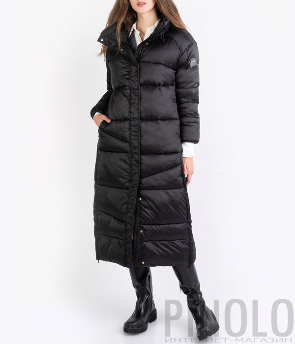 Длинный стеганный пуховик PINKO 101754 A157 черный