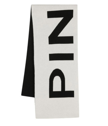 Шарф PINKO 101506 A101 с логотипом бело-черный