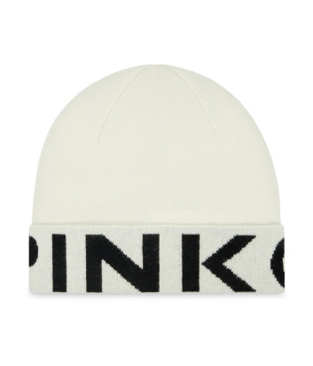Шапка PINKO 101507 A101 с логотипом бело-черная