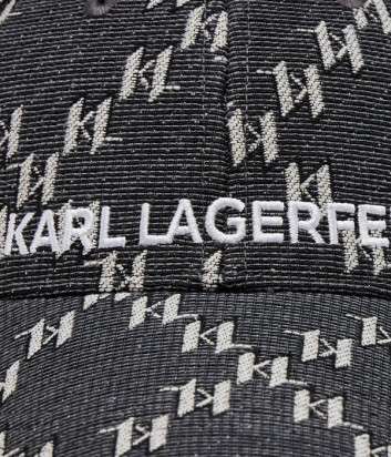 Бейсболка KARL LAGERFELD 236W3408 с принтом черная