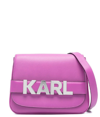 Сумка KARL LAGERFELD 236W3092 с металлическим логотипом лиловая