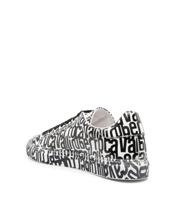 Женские кроссовки ROBERTO CAVALLI 20606 с черно-белым лого принтом Женские кроссовки ROBERTO CAVALLI 20606 с черно-белым лого принтом