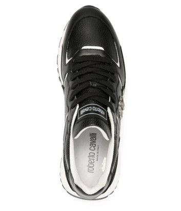 Мужские кроссовки ROBERTO CAVALLI 20734 с декором черные Мужские кроссовки ROBERTO CAVALLI 20734 с декором черные