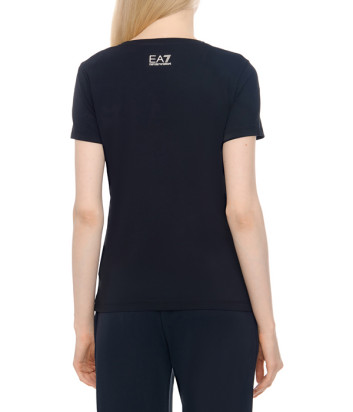 Футболка EA7 EMPORIO ARMANI 6RTT08 TJ6SZ с логотипом черная