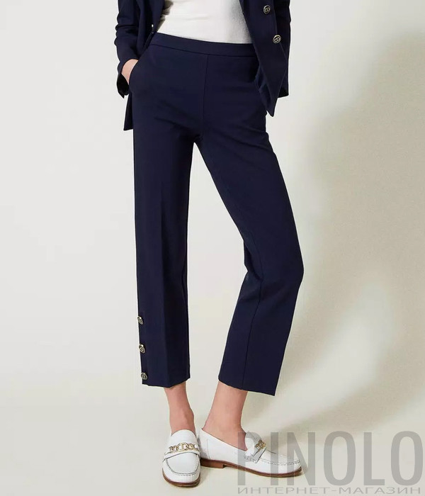 Укороченные брюки TWINSET 241TP2273 синие