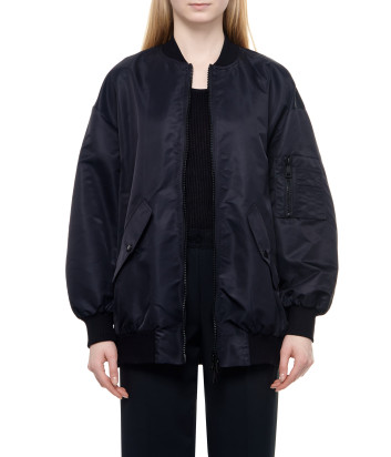 Бомбер ERMANNO FIRENZE D44ED012EY1 с кружевом черный