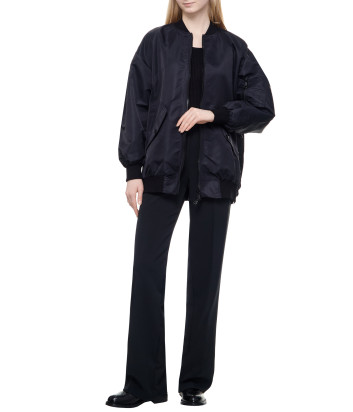 Бомбер ERMANNO FIRENZE D44ED012EY1 с кружевом черный